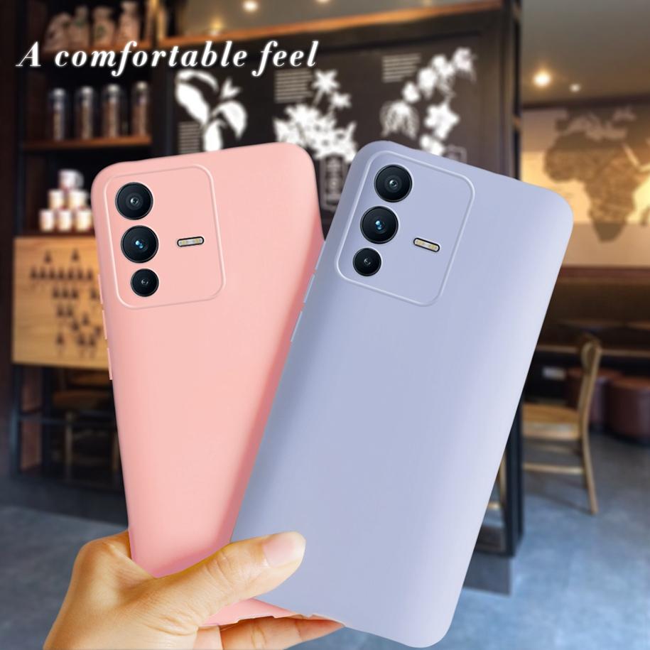 For Phone Case Vivo V23 5G V2130 Cover Cute Candy Color Slim TPU Funda For Vivo V23 Pro V2132 V 23 S 12 Pro Protective Cover Bag