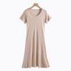 Womens Silk Short Sleeve T-Shirt Loose Round Neck Sleepwear Top Breathable Soft Mulberry Underlayer