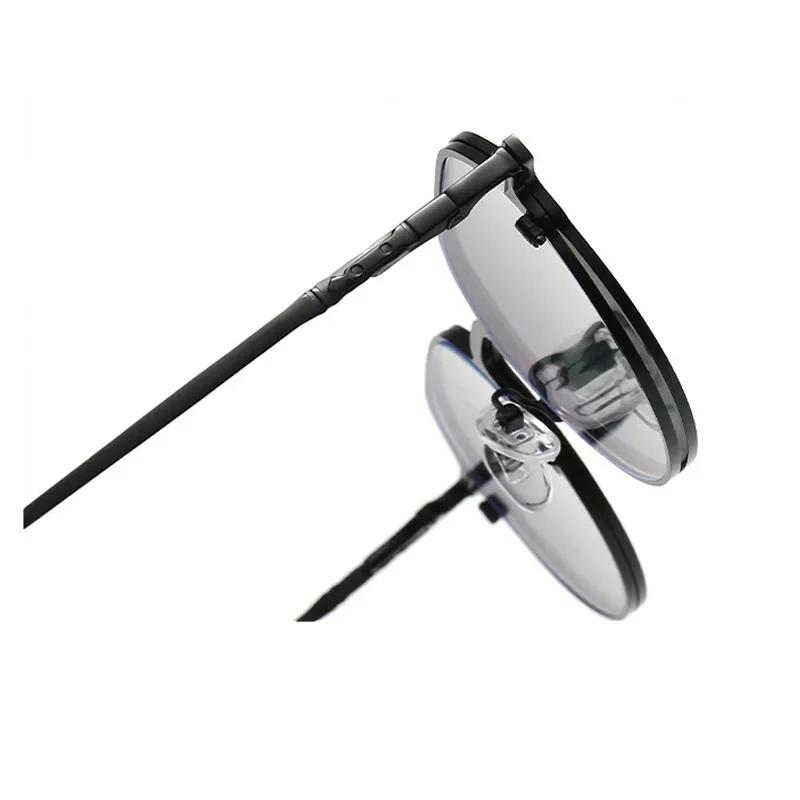 3 In 1 Sunglasses Men Magnetic Clip On Glasses Metal Frame Optical Prescription Eyeglass Magnet Eyeglasses Clips