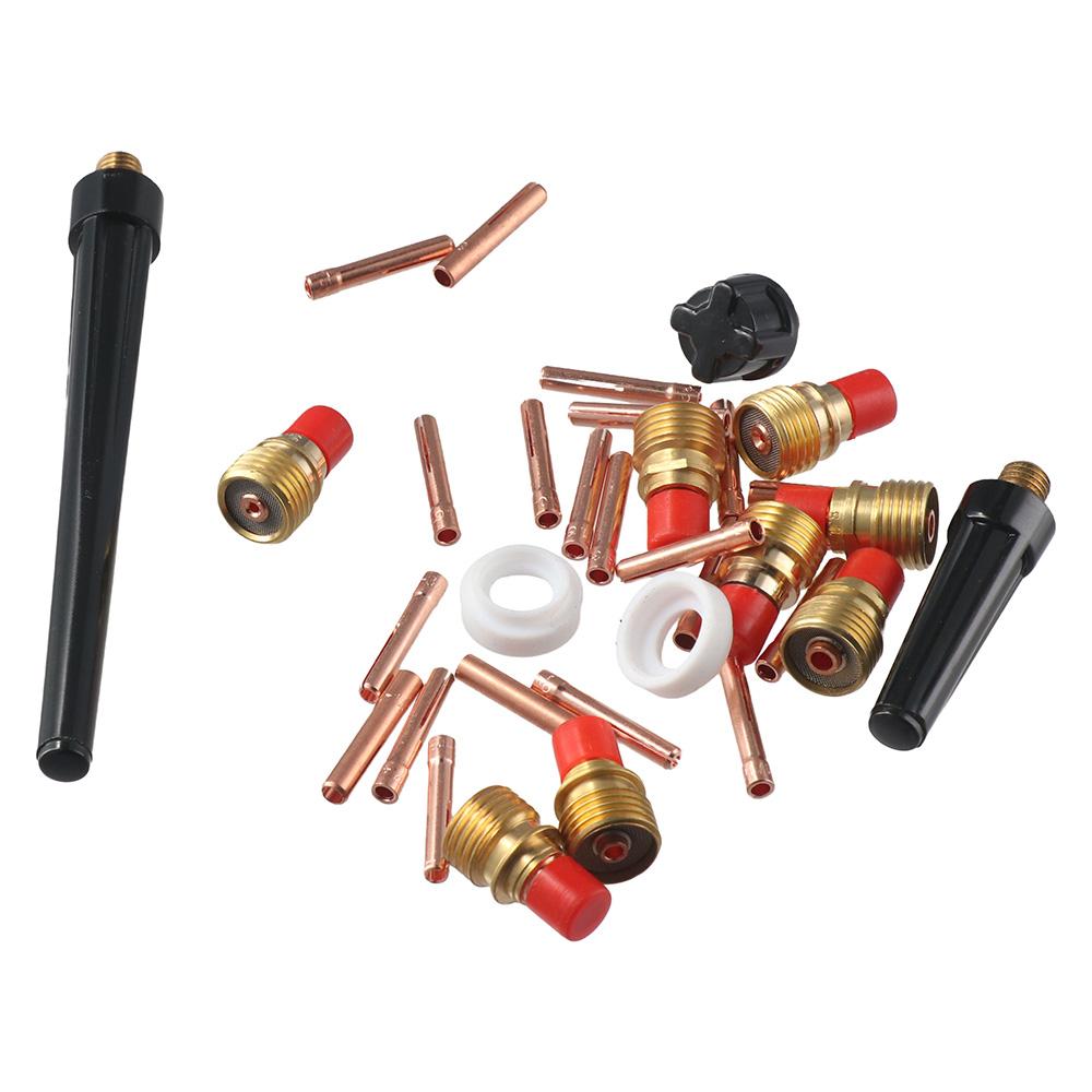 

58 шт. металлические газовые линзы диаметром 040 дюймов ~ 1/8 дюйма, тонкая работа, комплект сварочной горелки TIG WP-9/20/25, сварочный комплект