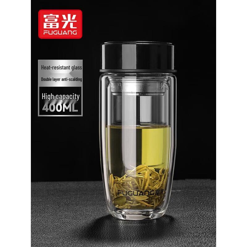 FUGUANG Double-Layer Heat-Resistant Glass Cup