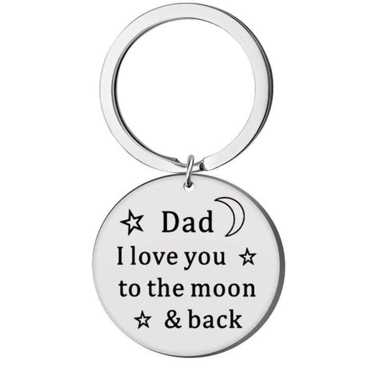 

Прочный брелок из нержавеющей стали «Я люблю тебя, папа, мама», продуманный подарок для семьи, друзей и StyleB