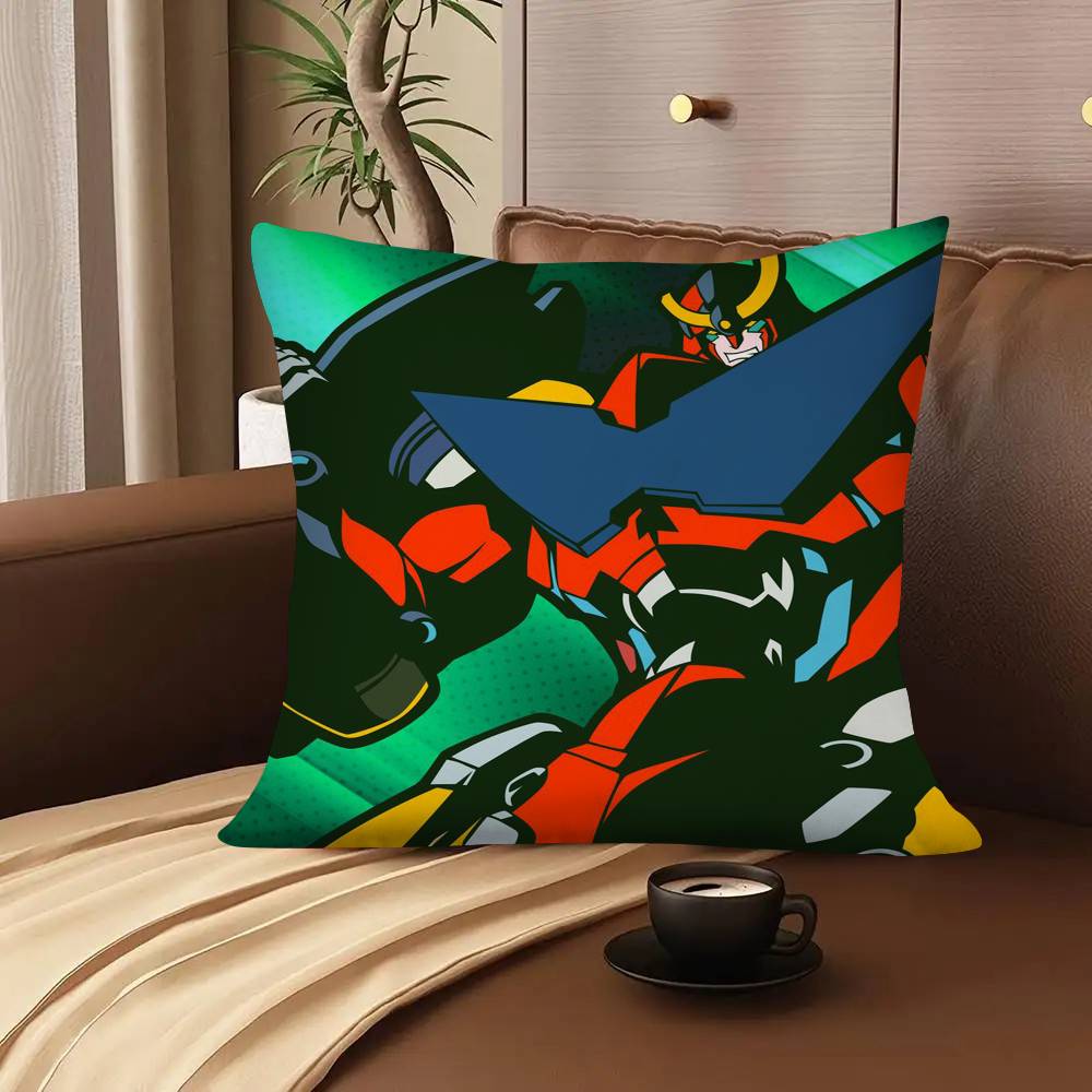 Cartoon Robot G-Goldorak M-Mecha Pillow Case Square Pillow Bedroom Sofa Leisure Comfort Cushion Car Living Room Home Decoration