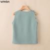 VONDA Canottiere Casual Eleganti da Donna Estive Senza Maniche con Nodo a Fiocco Blusa
