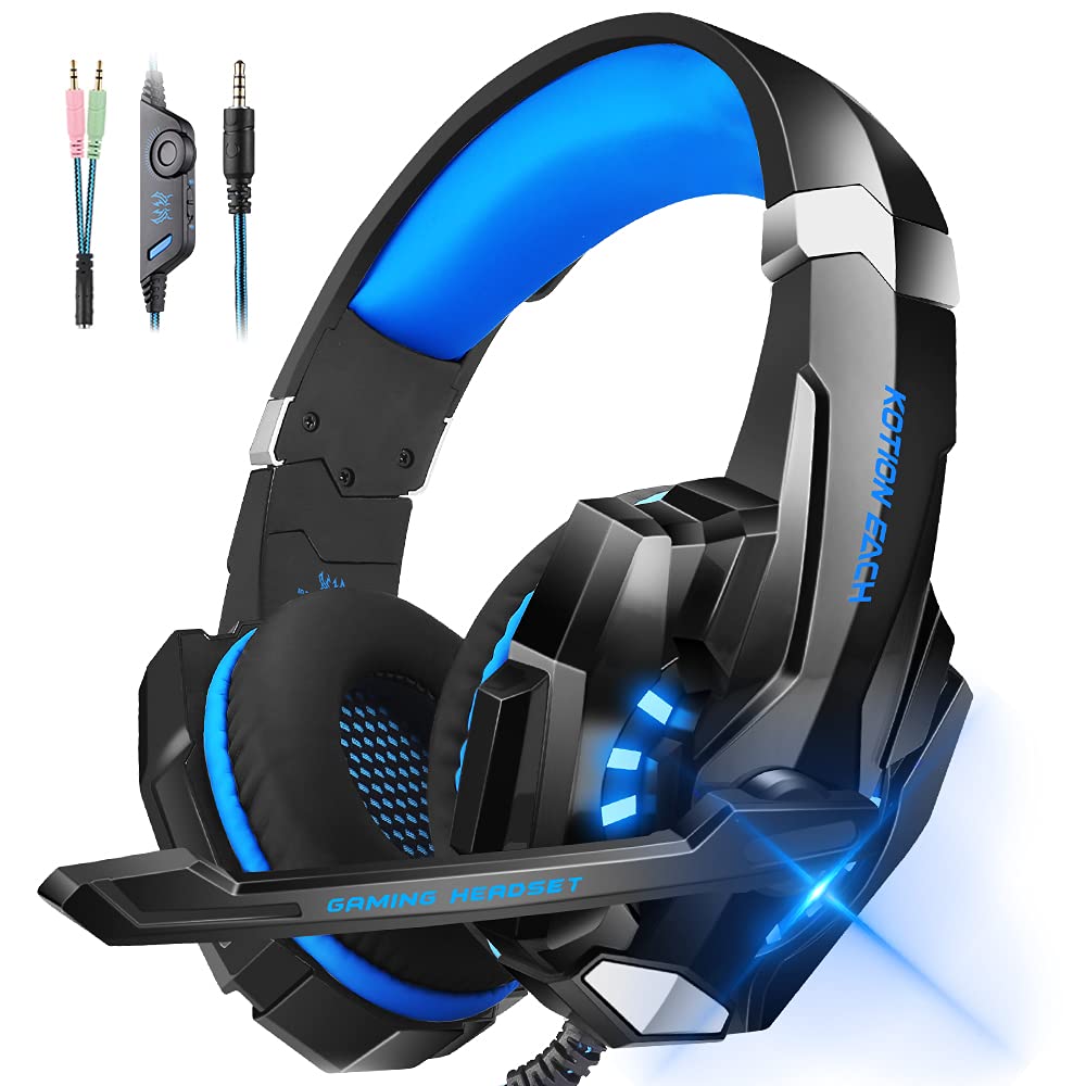 

Игровая гарнитура PHOINIKAS Проводная гарнитура PS4 PS5 с микрофоном Наушники с шумоподавлением Мощные басы с контроллером Отключение звука Удобные Легкие