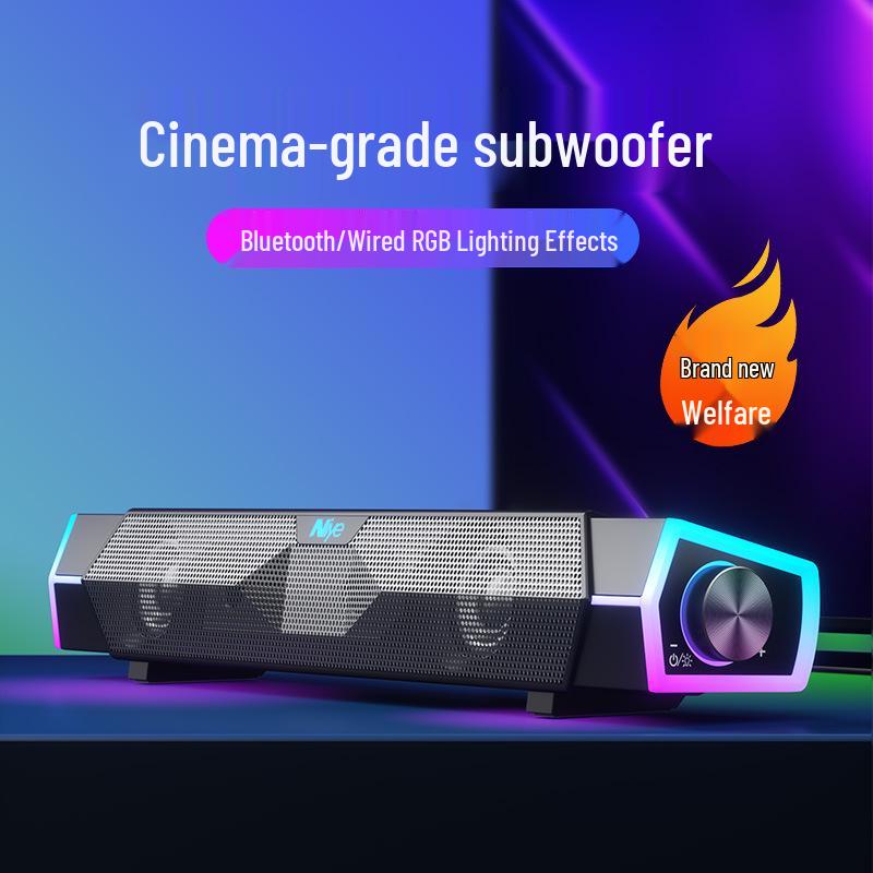 Naiye Bluetooth Soundbar: Wired & Wireless Computer Speakers with Subwoofer for Desktop and Gaming