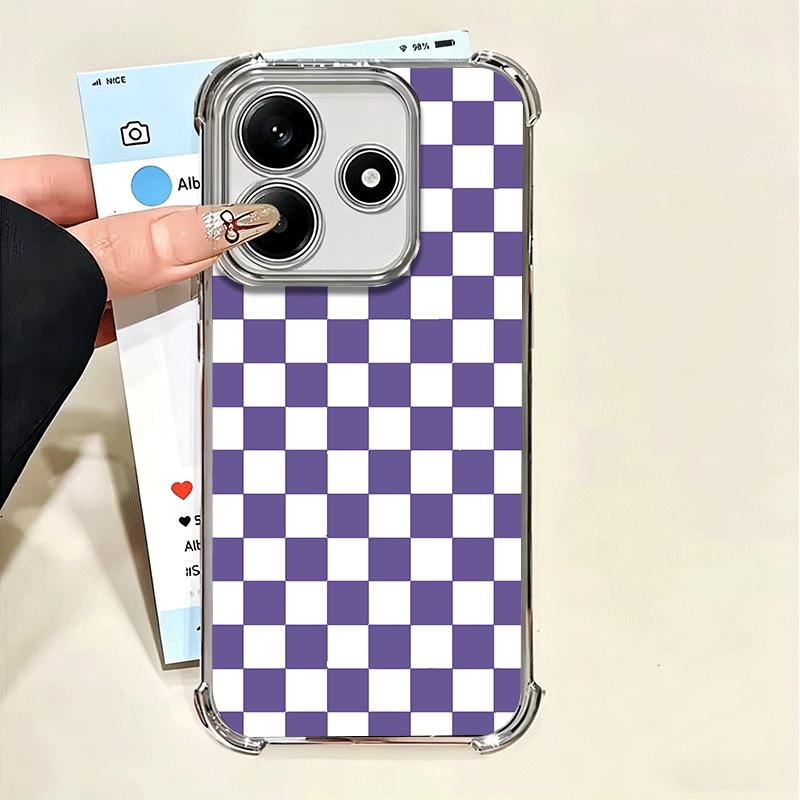 Retro Classic Chess Board Grid Soft Phone Case For Xiaomi Poco X7 X8 Pro Max X6 X5 X3 F8 Ultra F7 M8 M7 M5S Redmi 15C 15A 15 14C
