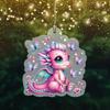 Dragon Charming Pink Acrylic Car Decoration Pendant For A Playful Style Interior