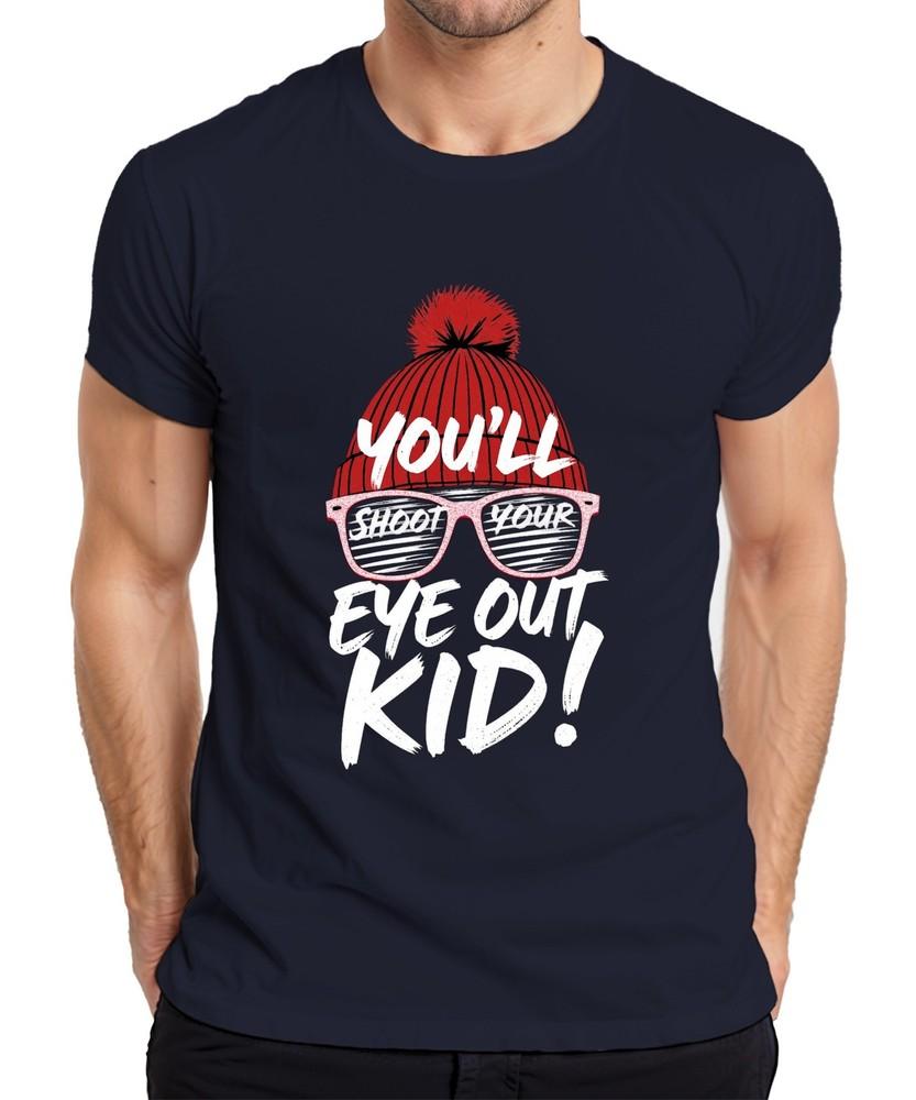 Youll Shoot Your Eye Out Kid Cult Movie Christmas Hat Retro Unisexs Tshirt S