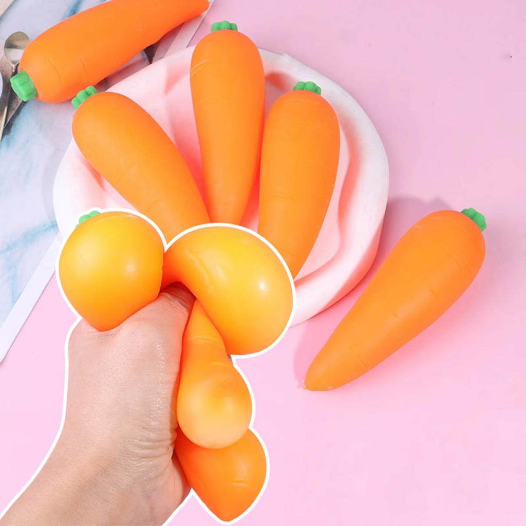 Dumpling Squishy Games Giant Stress Toy Vegetable Sausage Carrot Sensory Squish For Teens Kids Adults