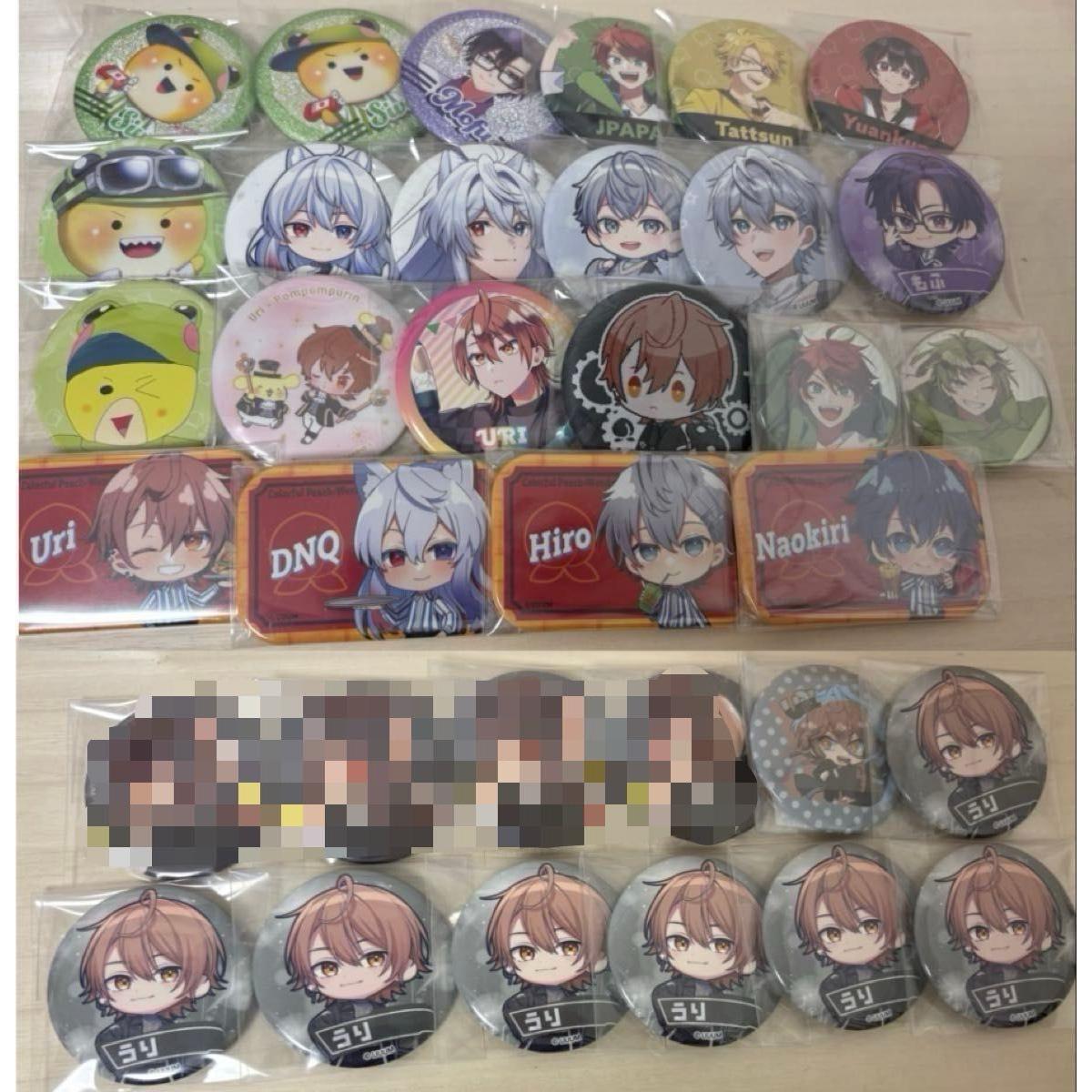 Used Colorful Peach Can Badge Trading Card Acrylic Stand Gacha Bromide Bulk Sale