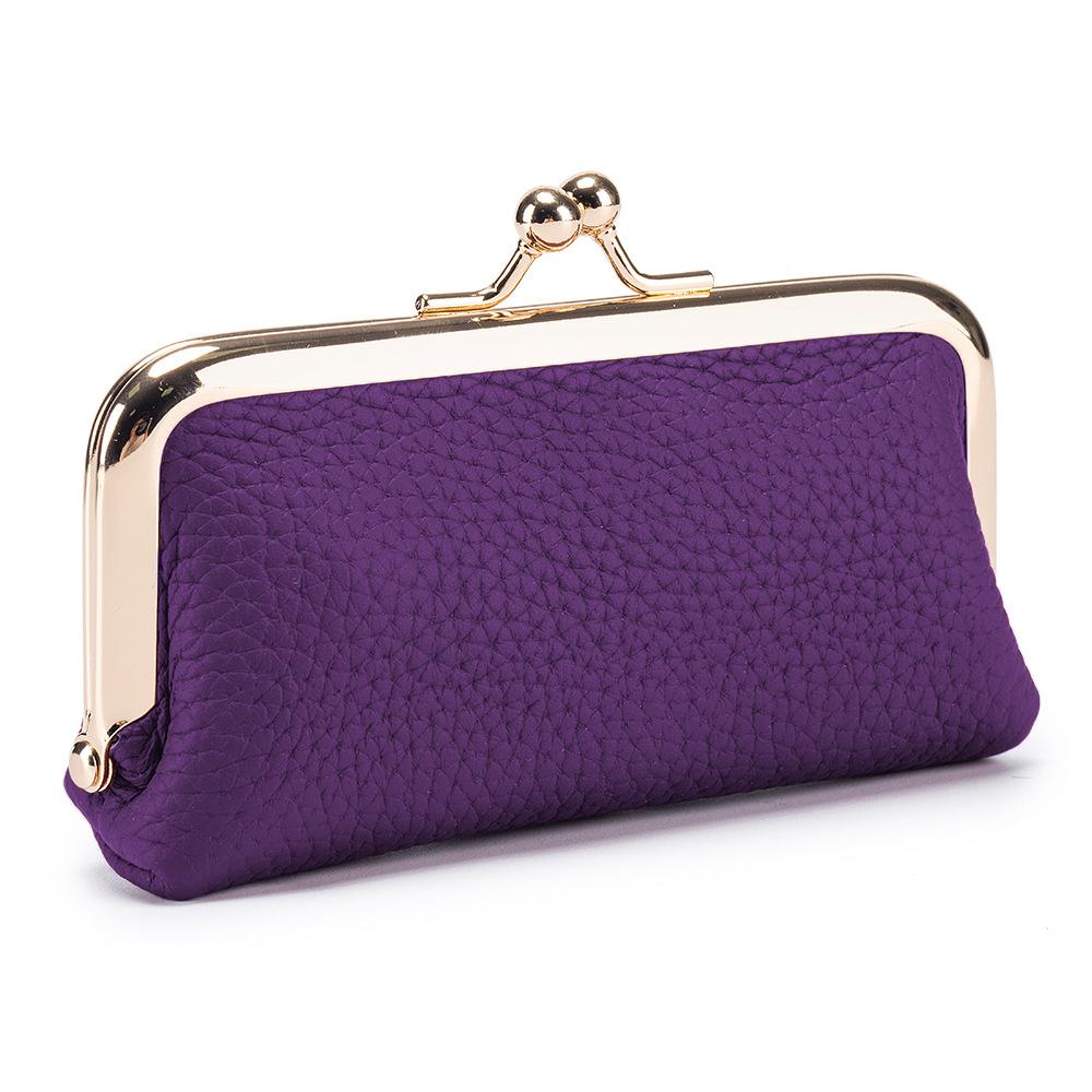 New niche change bag mini first-layer cowhide storage bag women's fashion mouth red envelope small clip bag tide