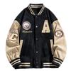 2025 Men's Casual Suede Baseball Jacket - American Street Style with Embroidered Collar