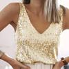 Sequins V-neck Tank Top,Elegant Sleeveless Tank Top,Spring/Summer,Women's,Europe,America,Sexy,Ladies,Sequins,Summer Light,Sexy V-neck Women's,Tank Top