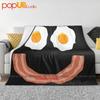 Bacon And Eggs Smile Joke Breakfast Happy Face Ultra-Soft Blanket Quilt Winter Sofa Cover Bed Covers