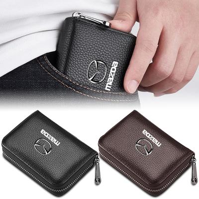 Kožená peněženka na řidičský průkaz, ID kartu, bankovní kartu do auta Styling pro 3 6 CX5 2 CX3 CX9 MX5 RX8 Demio MS CX5 2 Axela Demio Atenza MS GJI BK MP