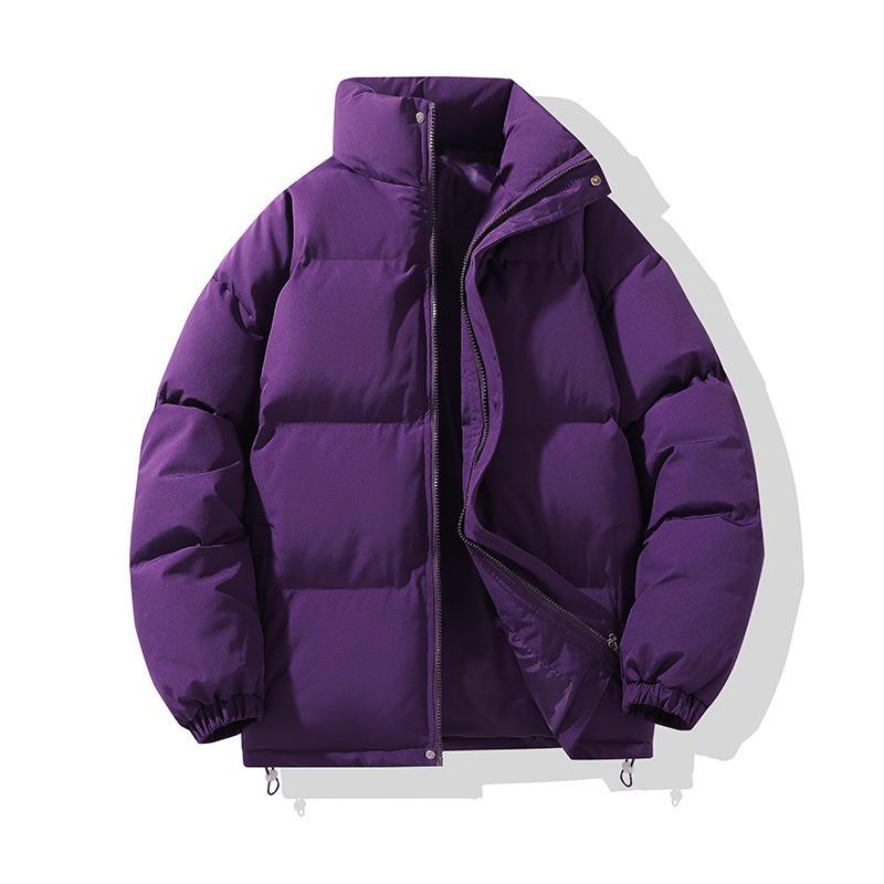 Solid Color Loose Thickened Warm Padded Coat Unisex Couple Oversized Winter Outwear