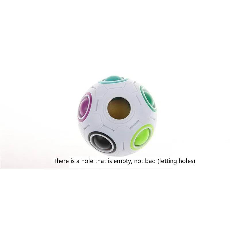 Cubo Antiestresse Bola Arco-Íris Quebra-Cabeças Cubo Mágico de Futebol Brinquedos Educativos de Aprendizagem para Crianças Adultos Crianças Brinquedos Aliviadores de Estresse