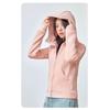 Lu schmal geschnittener Windbreaker Pullover Kapuzenpullover Damen Herbst und Winter beidseitiger Samt Reißverschluss Hoodie