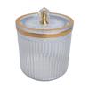 Qtip Dispenser Container with Lid Dustproof Makeup Pads for Countertop Vanity