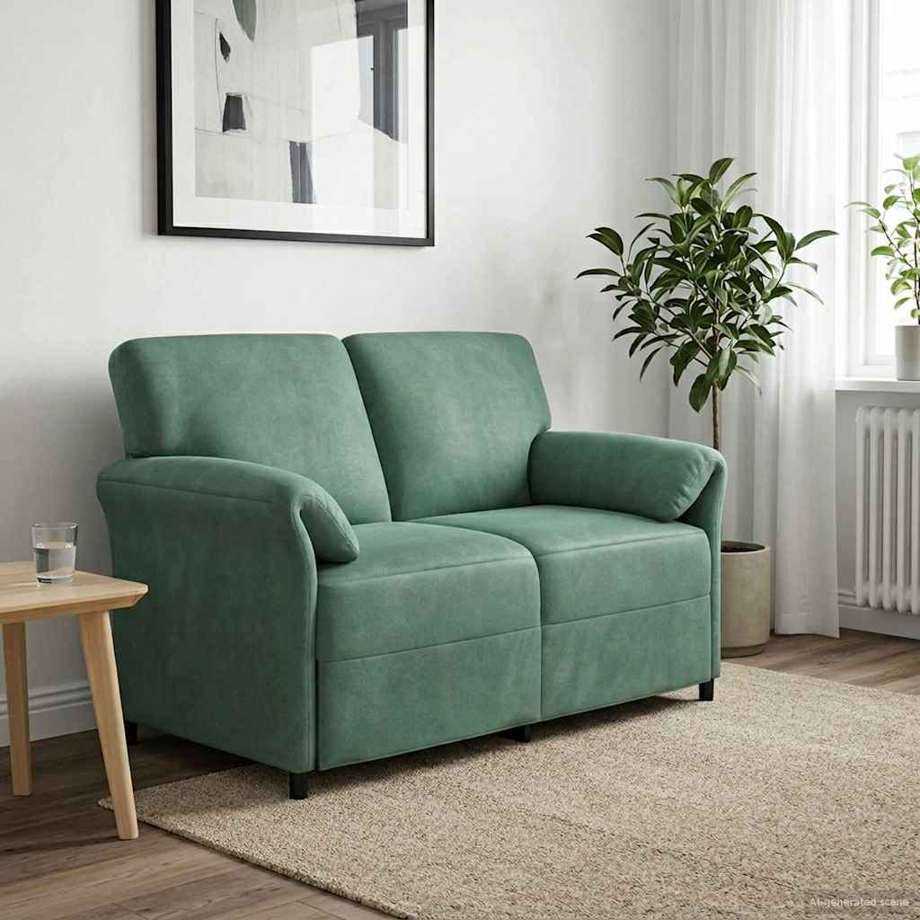 2 Seater Sofa Sea Green 138 X 83 X 95 Cm Velvet