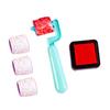 Cartoon Animal Rolling Stamp with Ink Pad Cute Self-Inking Roller for Kids Students Fun Classroom Prize Kindergarten DIY Craft Supply