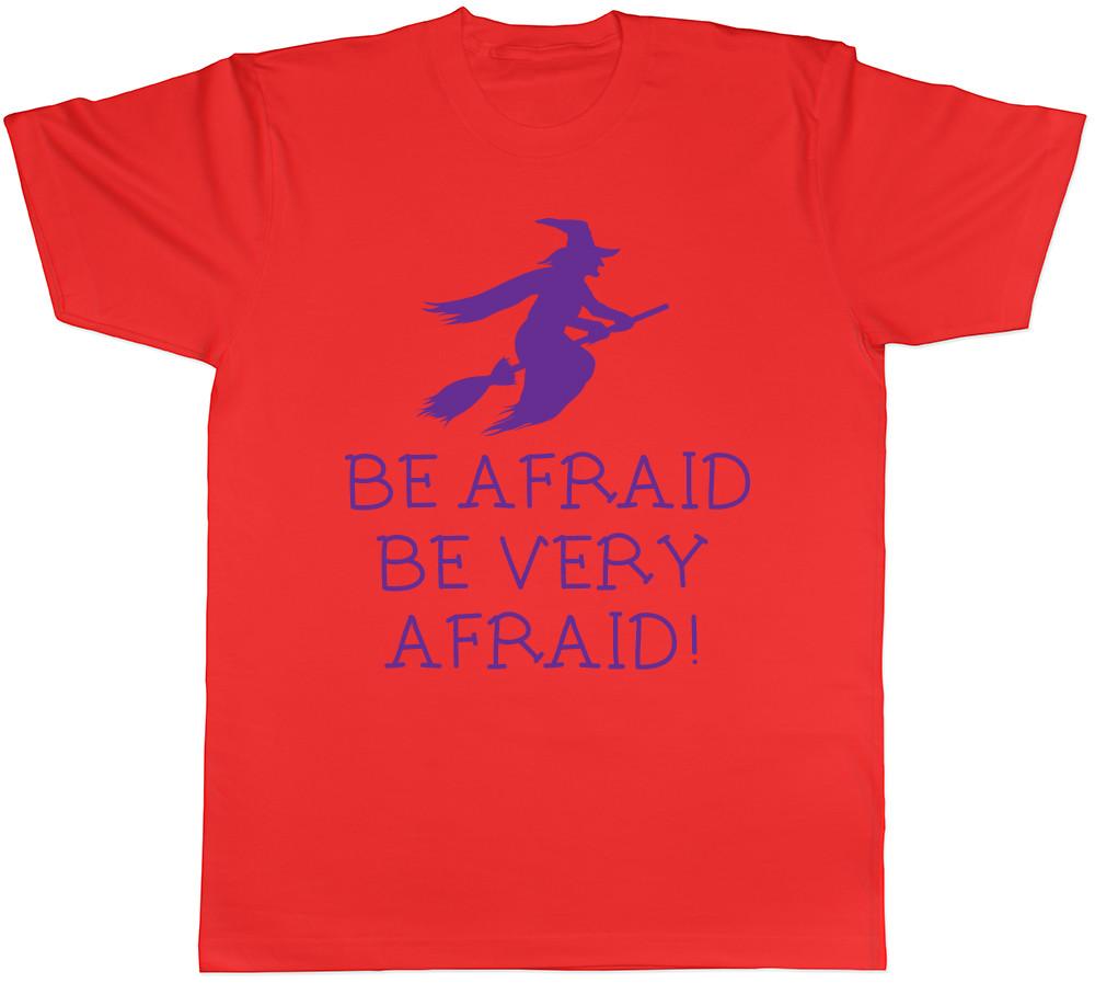 Be Afraid Be Very Afraid Halloween Purple Unisexs Unisexs Ladies Unisex TShirt S