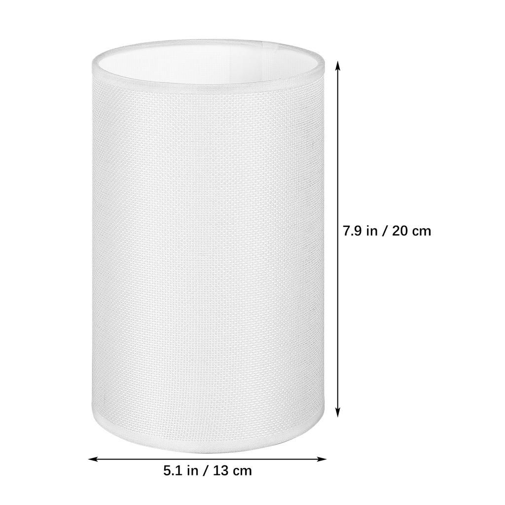 White Linen Lamp Shade Desk Lamp Cloth Lampshade Cylinder Lampshade Universal Household E27 Lamp Shade Bedside Lampshade
