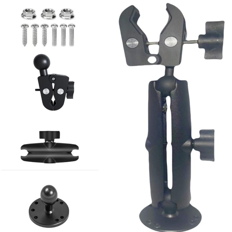 360 Degree Swivel Trolling Motor Bracket Features Double Ball Heads Aluminum Motor Stabilizer Mounting For Fishing Boats