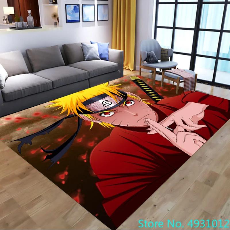 Bathroom Carpet Anime Uzumaki Naruto Cartoon Plush Rug Living Room Floor Mat Kitchen Bedroom Washable Non-slip Door Mats