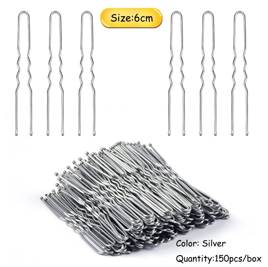 50-200 szt. 6 cm Podstawowa spinka do włosów w kształcie litery U, pozłacana metalowa, niewidoczna, do stylizacji włosów, wsuwka, akcesoria do włosów salonowych, ślubny uchwyt do włosów