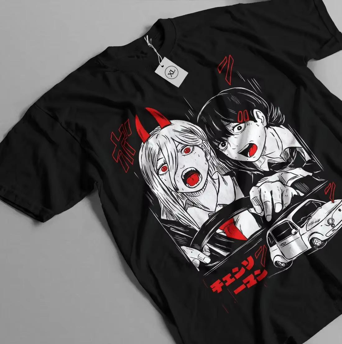 

Chainsaw Unisex Anime CSM Denji Power Printed Tshirt Unisexs and Womens Tshirt Unisexs Top Sports Tshirt 2026 Summer New Tee 4XL