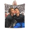 Kiss Heated Rivalry Fleece Throw Blankets Hollanov Blanket for Bed Bedroom Lightweight Bedding Throws