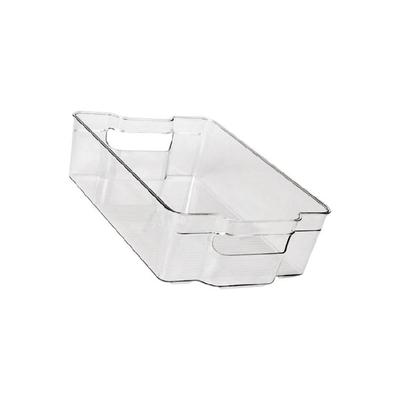 Contenitore Organizzatore Impilabile per Congelatore con Texture a Strisce Contenitore per Alimenti Surgelati Cassetto Organizzatore Trasparente con Maniglia