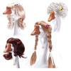 3/4Pcs Porch Goose Wig with Elastic Drawstring Lawn Goose Outfit DIY Outdoor Garden Patio Yard Goose Statue Hairpiece Decoration Accessories