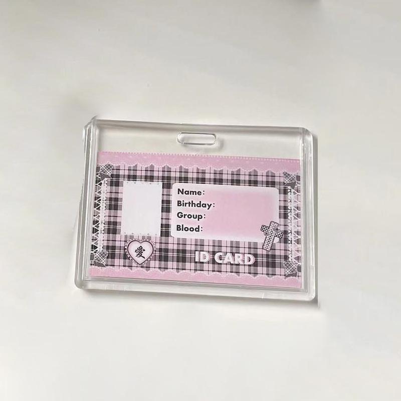 Kpop Photocard Holder Transparent Card Holder Keychain Photo Sleeves Bus Card Student Card Case Photo Protector