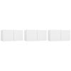 5 piece TV cabinet set white particleboard