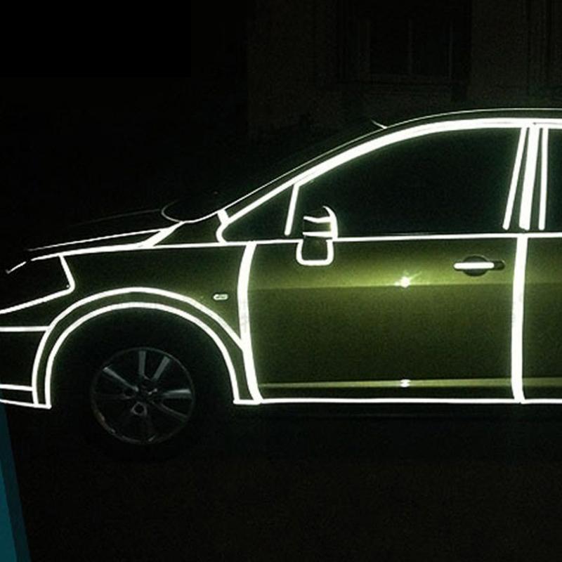2cm*5m Auto Reflexní Páska Auto Bezpečnostní Výstražná Nálepka Reflektor Ochranná Páska Pás Pro Nákladní Automobily Motocykl Auto Nálepky
