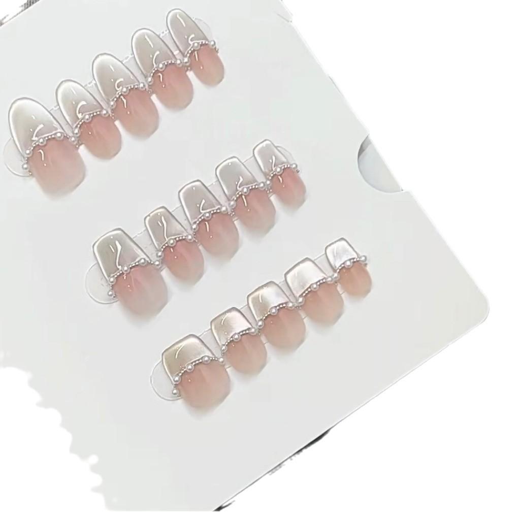 Pure Handmade Phototherapy Wear Nail Tablets First Love Wear Nail Finished Product Reused Nail Art