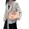 Soft leather large-capacity literary shoulder bag, new commuter underarm bag, fashionable and relaxed tote bag for women