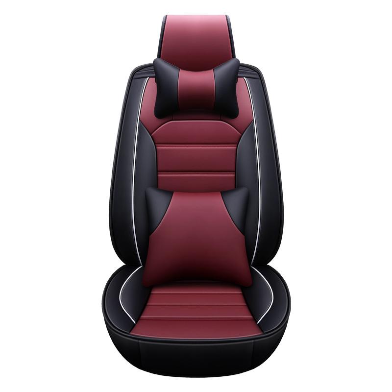 Universal 5D PU Leather Front Seat Cover Car Seat Mat Waterproof Car Seat Protector Breathable