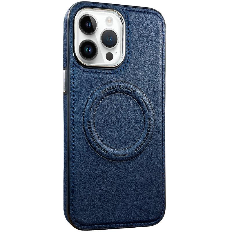 

Leather Magnetic Charging Case for iPhone 13, 14, and 15 15 Pro