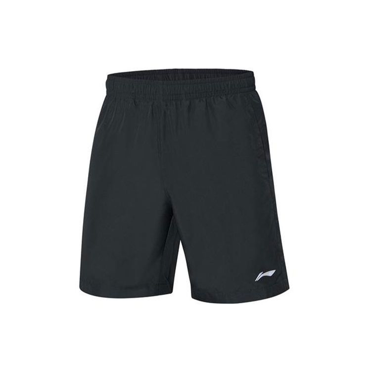 Li-Ning Solid Color Logo Print Round Neck Pullover Short Sleeve T-Shirt Quick Dry Fitness Running Sports Shorts Casual Sports Suit AHSS481-1+AKSS985-1