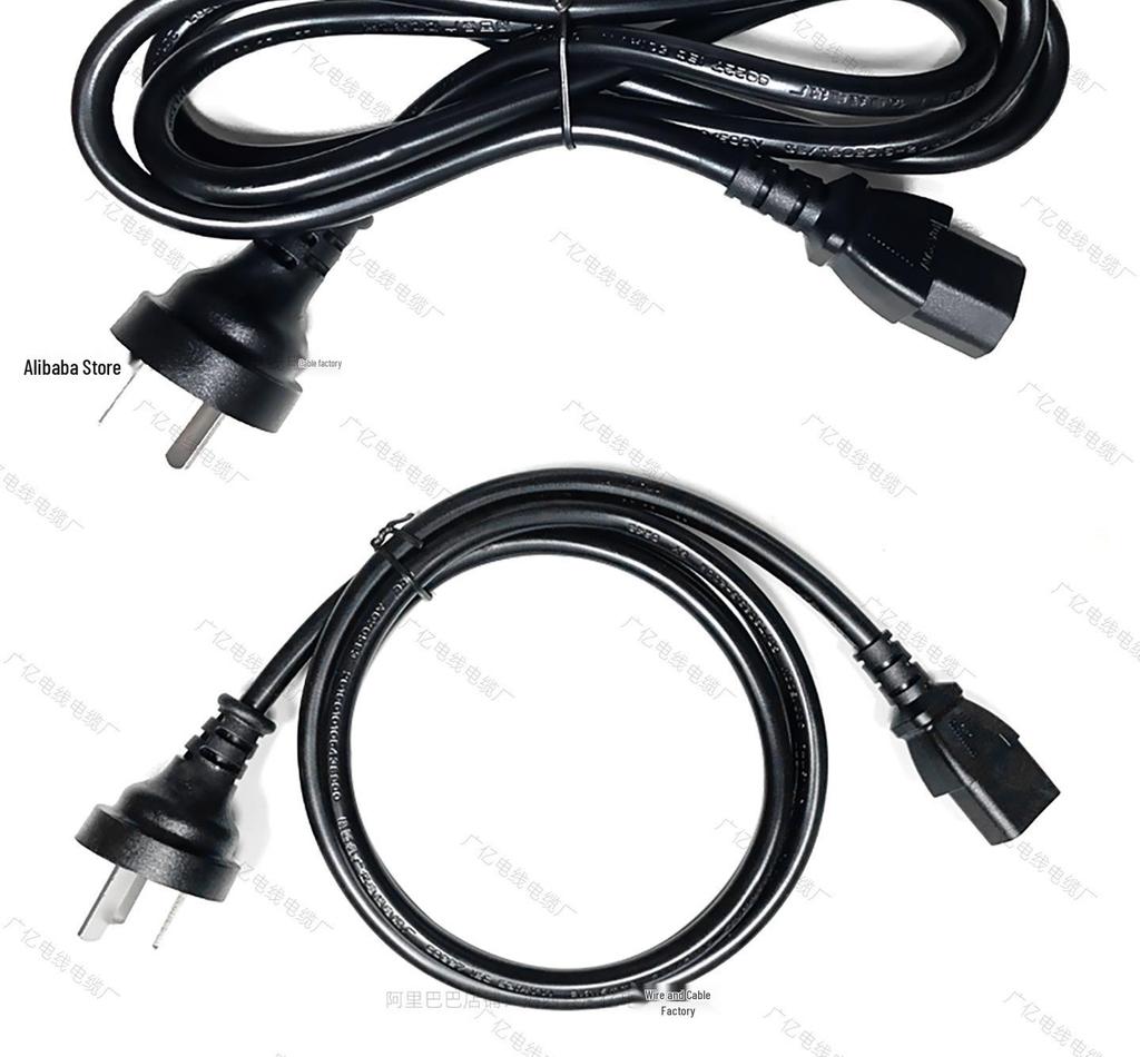 Direct Plug C13 Power Cord for Computer Host – 3-Core, Three-Pin, 0.75/1/1.5/2.5 Sq Mm
