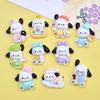 Cartoon White Dog Shoe Buckle & Hair Clip Resin Accessories for DIY Ornaments