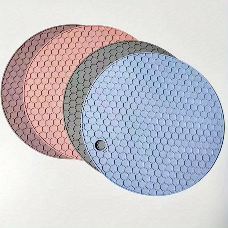Placemats, Non-Slip Pads, Pot Holders, Table Mats, Heat Insulation Coasters, Multi-Function Round Heatproof Silicone Mats