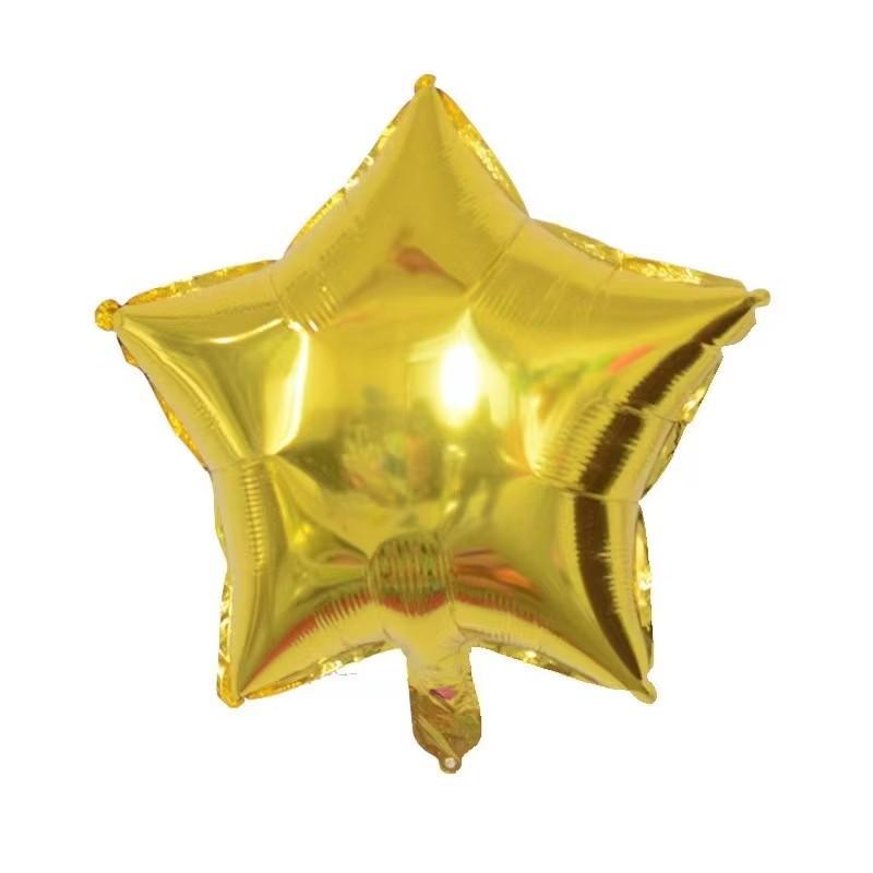 50pcs Five-point Star Aluminum Film Balloon Children Toy Gift 1st Birthday Party Wedding Decorations Pure Air Globos Supplies