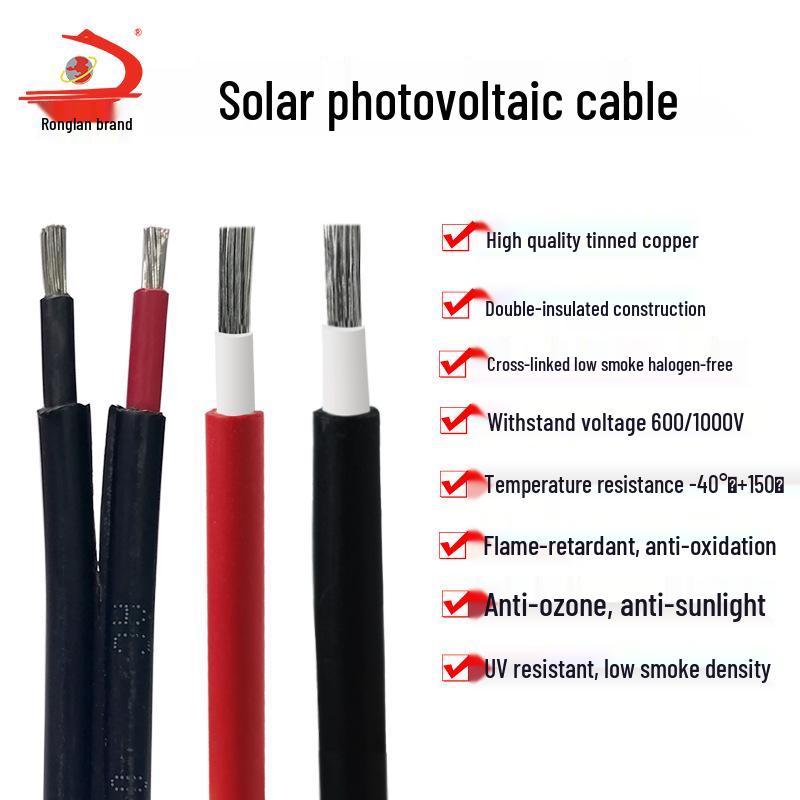 GB Single Core Tinned Copper DC Cable PV1-F, 1.5-6mm² Solar Photovoltaic Wire