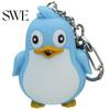 Cute Animal Penguin LED Light with Sound Key Chain Ring Torch Xmas Gift