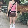Vintage Leopard Print Stitched Crop Top Women Casual Sleeveless Cute Bow Patchwork Strap Tees Y2k Summer Crop Tops Ladies